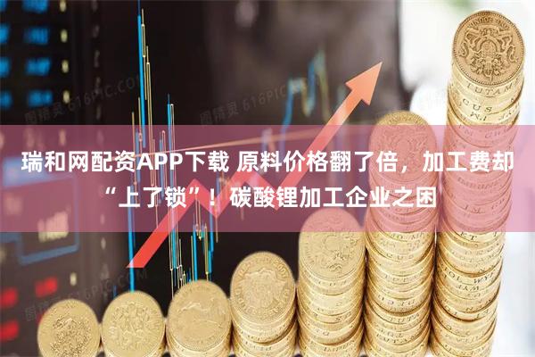 瑞和网配资APP下载 原料价格翻了倍，加工费却“上了锁”！碳酸锂加工企业之困